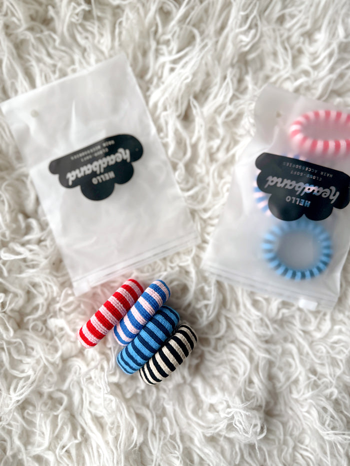 Seamless Hair Ties - Bold Stripes