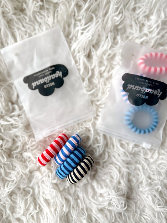 Seamless Hair Ties - Bold Stripes