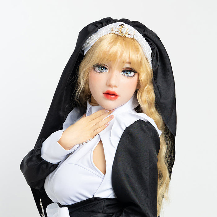 SecondFace by MoliFX "The Nun" exclusive costume outfit featuring white stockings, necklace, and hair clasp for spooky character look.
