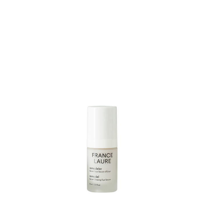 France Laure Remodeler Secret Glowing Eye Serum in sleek white bottle, 15ml facial skincare for radiant eye area