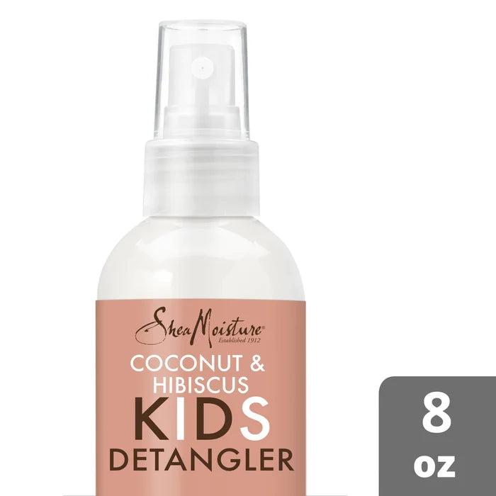 SHEA MOISTRE coconut & hibsicus kids leave in conditioner milk w shea butter color safe ليف إن كوندشنر للأطفال بجوز الهند والكركديه لترطيب وفك التشابك من شيا مويستر