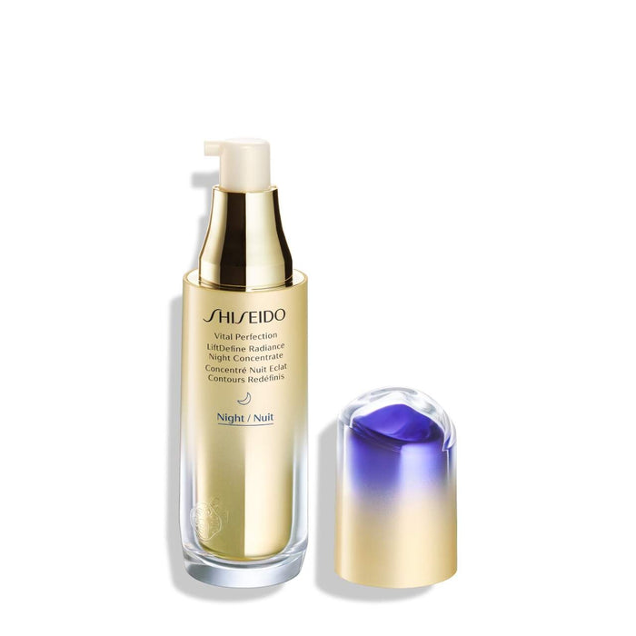 Shiseido Vital Perfection LiftDefine Radiance Night Concentrate 40ml bottle, sleek skincare product for nighttime skincare.
