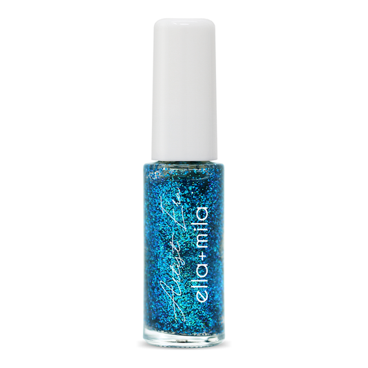 Shooting Stars blue glitter nail art liner polish with fine brush – ella+mila Artist Era