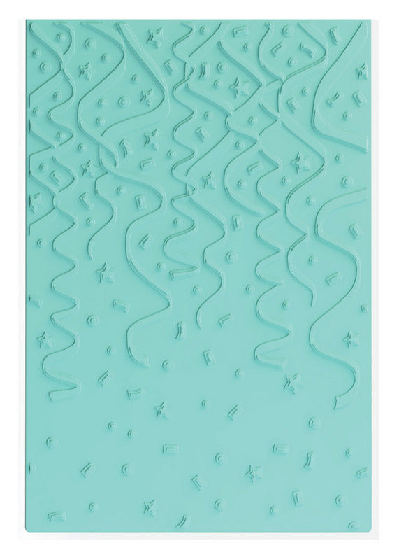Sizzix - Multi-Level Textured Impressions Embossing Folder By Eileen Hull - Party Time. Available at Embellish Away located in Bowmanville Ontario Canada.