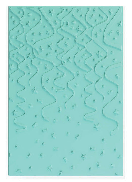 Sizzix - Multi-Level Textured Impressions Embossing Folder By Eileen Hull - Party Time. Available at Embellish Away located in Bowmanville Ontario Canada.