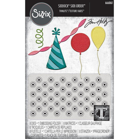 Sizzix Sidekick - Texture Fades Embossing Folder By Tim Holtz - Birthday. Available at Embellish Away located in Bowmanville Ontario Canada.