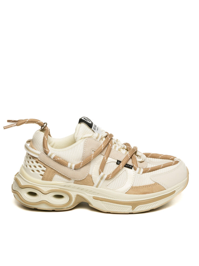 NO NAME Sneaker willo bianco/beige WILLO RUNNER SUEDE-DOVE/SAND
