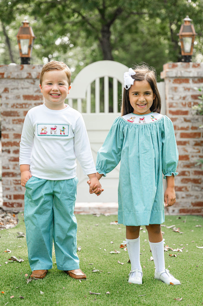 Snow Dogs Smocked Beau T-Shirt/Pants Set