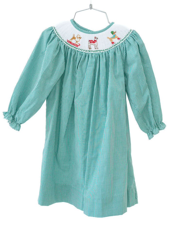 Snow Dogs Smocked Helen Dress