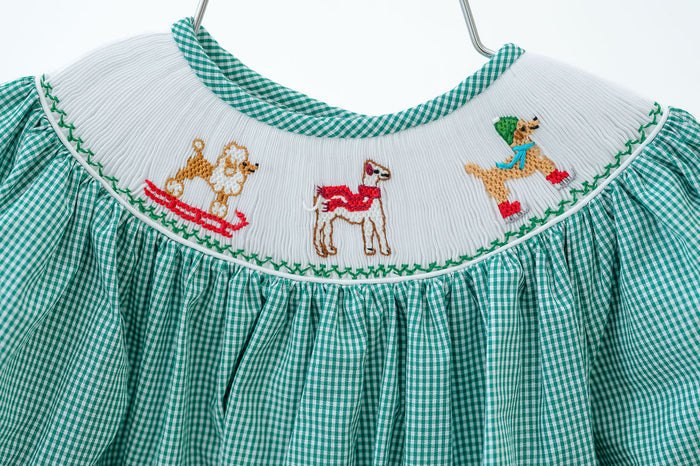 Snow Dogs Smocked Helen Dress