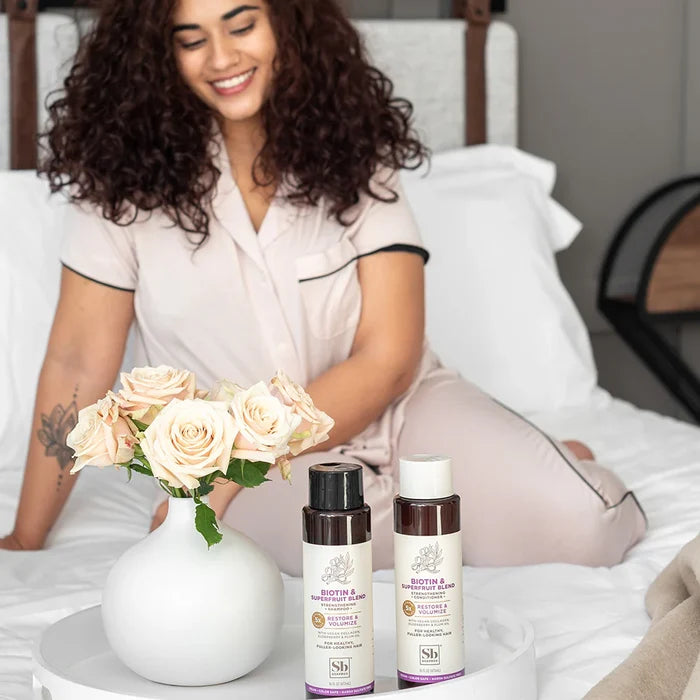 SOAPBOX bioten & superfruit blend strengthening shampoo restore & volumize 5X for healthy fuller looking hair شامبو الشعر