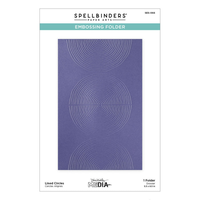 Spellbinders - Embossing Folder - Modern Botanicals - Lined Circles. By Dina Wakley. Available at Embellish Away in Bowmanville Ontario Canada.