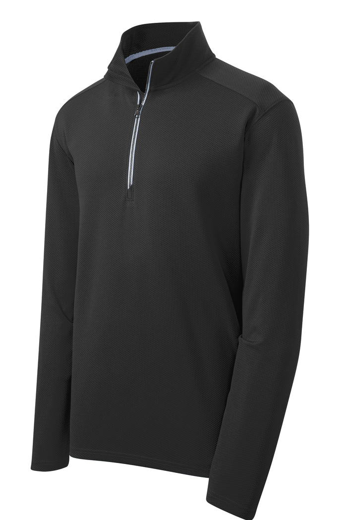 SPORT - TEK - BLACK 1/4 ZIP PULLOVER