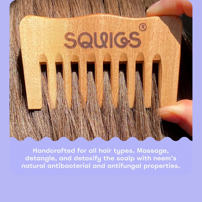 Squiggly Neem Comb
