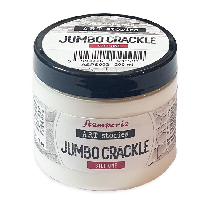 Stamperia - Art Stories - Jumbo Crackle - Step 1 - 200 ml. Texture Paste - Crackling Pastes. Available at Embellish Away in Bowmanville Ontario Canada.