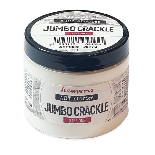 Stamperia - Art Stories - Jumbo Crackle - Step 1 - 200 ml. Texture Paste - Crackling Pastes. Available at Embellish Away in Bowmanville Ontario Canada.