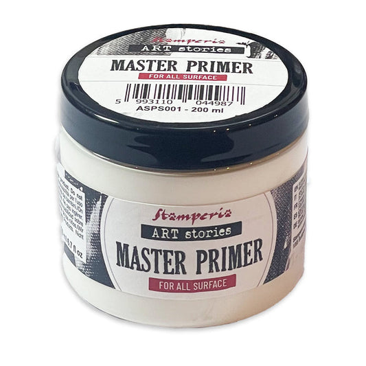 Stamperia - Art Stories - Master Primer - For All Surface - 200 ml. Suitable for all surfaces. At Embellish Away in Bowmanville Ontario Canada.