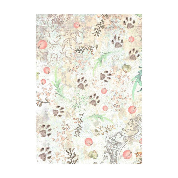 Stamperia - Assorted Rice Paper Backgrounds A6 8/Pkg - Orchids And Cats. Rice papers are wafer thin and can be used for wrapping, decoupage, painting, molding and are perfect for mixed media projects and other paper crafts. Available at Embellish Away located in Bowmanville Ontario Canada.