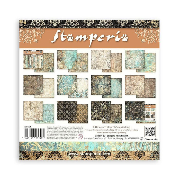 Stamperia - Backgrounds Double-Sided Paper Pad 8"X8" - 10/Pkg - Sir Vagabond In Fantasy World. The perfect start to your scrapbooks, cards and more! Available at Embellish Away located in Bowmanville Ontario Canada.