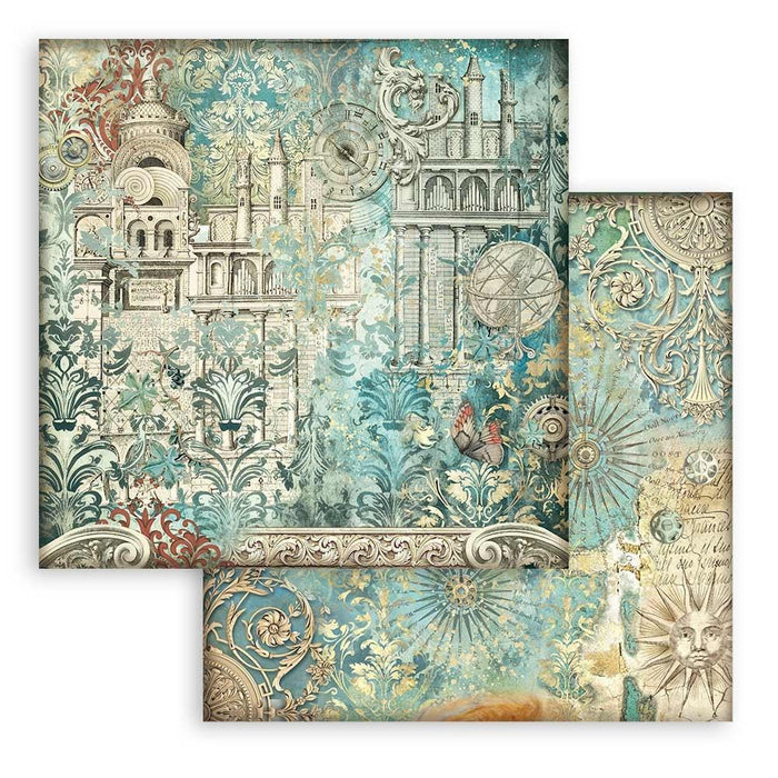 Stamperia - Backgrounds Double-Sided Paper Pad 8"X8" - 10/Pkg - Sir Vagabond In Fantasy World. The perfect start to your scrapbooks, cards and more! Available at Embellish Away located in Bowmanville Ontario Canada.