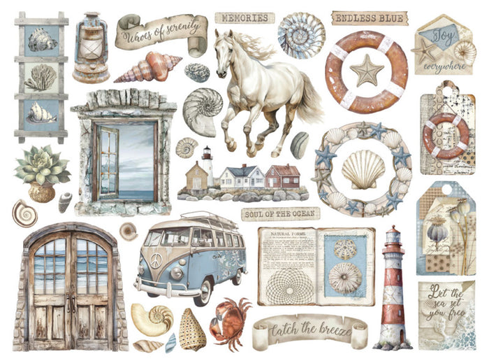 Stamperia - Die Cuts - Silent Sea. Available at Embellish Away located in Bowmanville Ontario Canada.
