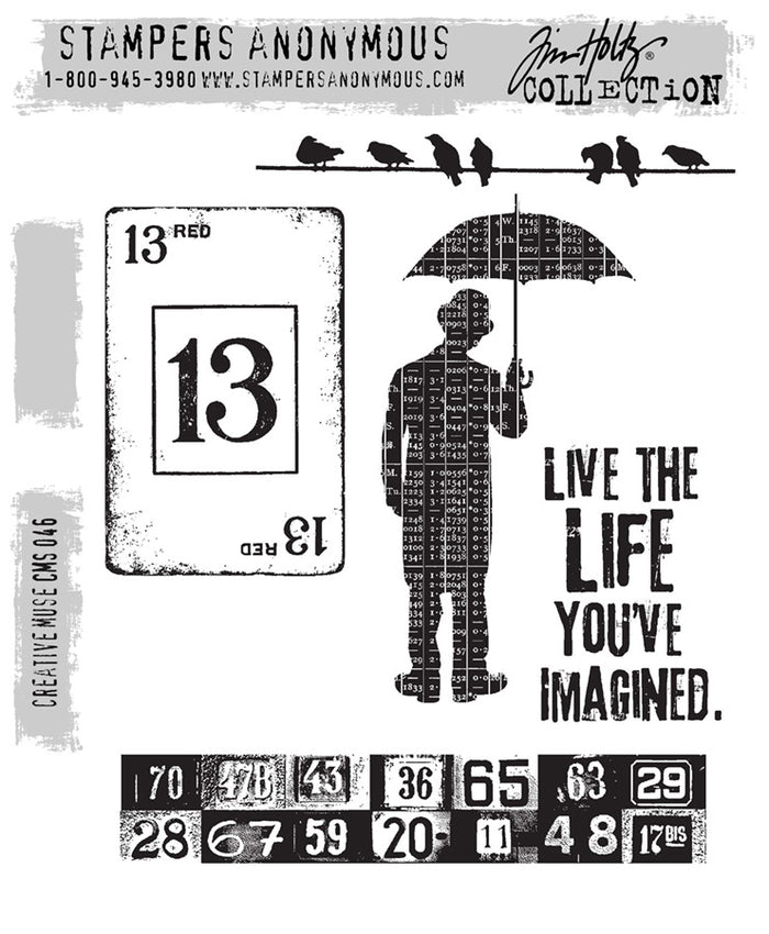 Stampers Anonymous - Tim Holtz - Cling Stamps - 7"X8.5" - Creative Muse. Available at Embellish Away located in Bowmanville Ontario Canada.