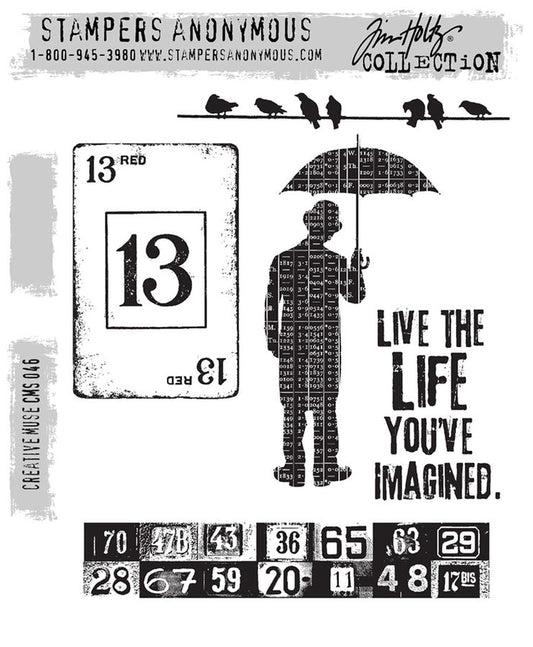 Stampers Anonymous - Tim Holtz - Cling Stamps - 7"X8.5" - Creative Muse. Available at Embellish Away located in Bowmanville Ontario Canada.