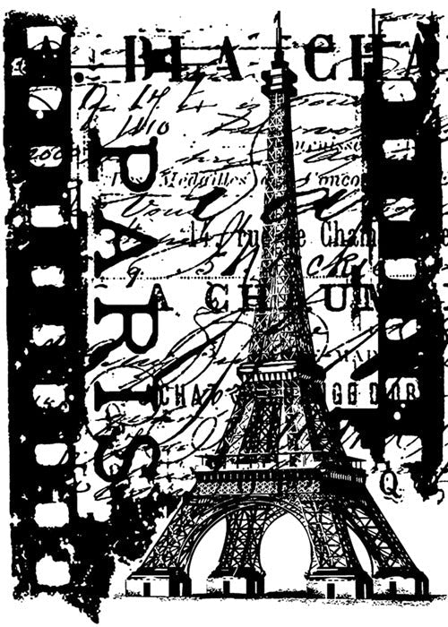 Stampers Anonymous - Tim Holtz - Components Cling Stamp 2.5"X3.5" - Paris Film. Available at Embellish Away located in Bowmanville Ontario Canada.