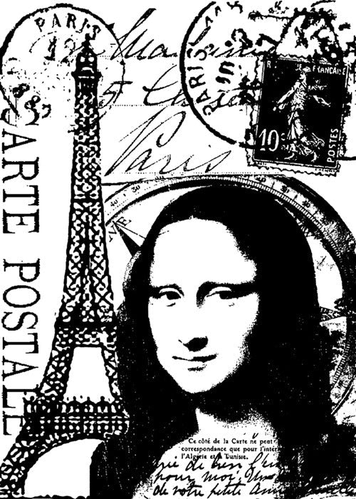 Stampers Anonymous - Tim Holtz - Components Cling Stamp 2.5"X3.5" - Paris. Available at Embellish Away located in Bowmanville Ontario Canada.