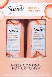 SUAVE Keratin Infusion Frizz Control for Up to 48H بكج سواف بالكيراتين للعناية بالشعر والتحكم بالتطاير