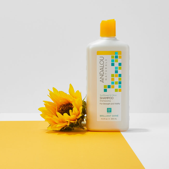 Sunflower & Citrus Brilliant Shine Shampoo - Andalou Naturals US