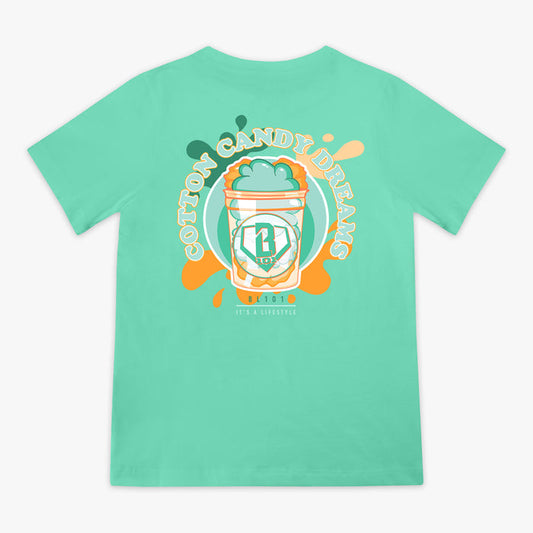 Sweet Spot Tangerine Freeze youth graphic tee — back view