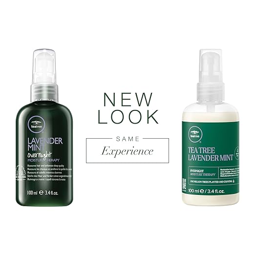 Tea Tree Lavender Mint Overnight Moisture Therapy, Leave-In Treatment, Restores Hair + Enhances Sleep Quality, For Coarse, Curly + Dry Hair, 3.4 fl. oz.