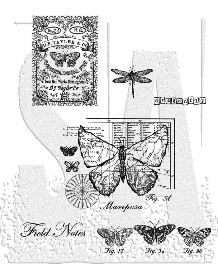 Tim Holtz - Cling Stamp - Classics #17. Available at Embellish Away located in Bowmanville Ontario Canada.