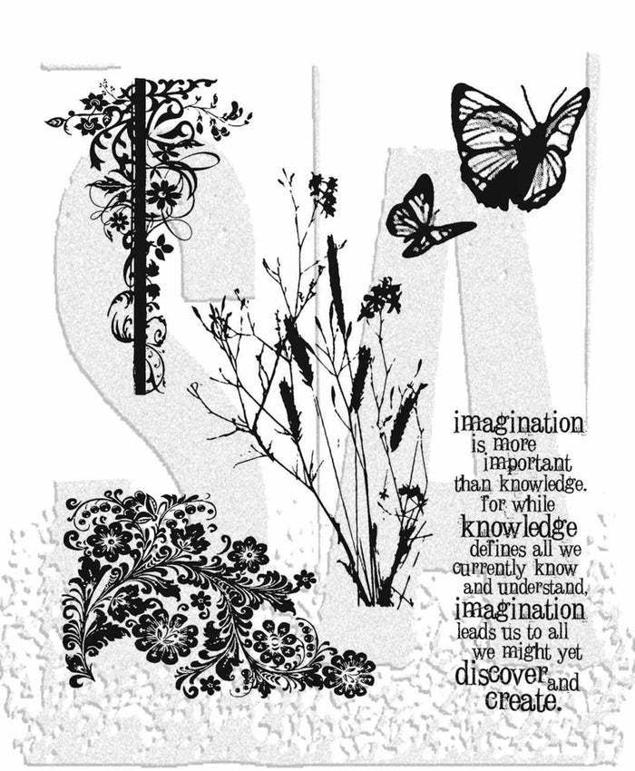 Tim Holtz - Cling Stamp - Nature's Discovery. Available at Embellish Away located in Bowmanville Ontario Canada.