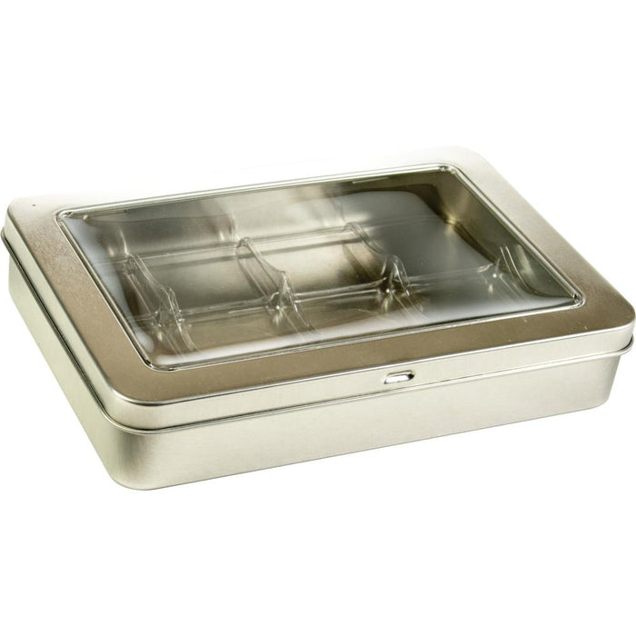 Tim Holtz - Mini Distress Ink Storage Tin - Holds 12. Ideal storage solution for mini distress ink pads! Organize and transport easily in a convenient clear windowed hinged tin. This package contains one 1x6.25x4.25 inch storage tin that will hold up to twelve mini inks. Imported. Available at Embellish Away in Bowmanville Ontario Canada..