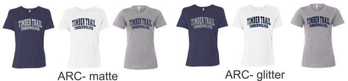 Timber Trail  Ladies Short Sleeve Tee- 5 Designs-Matte or Glitter