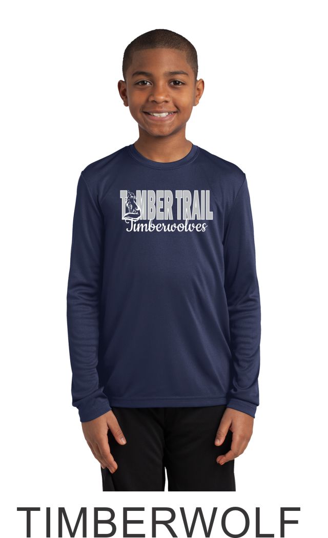 Timber Trail Long Sleeve Wicking Tee- Youth, Ladies, and Unisex sizes