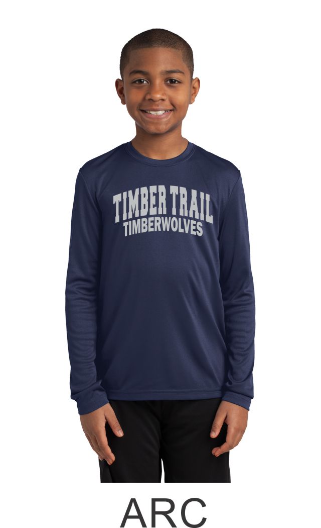 Timber Trail Long Sleeve Wicking Tee- Youth, Ladies, and Unisex sizes