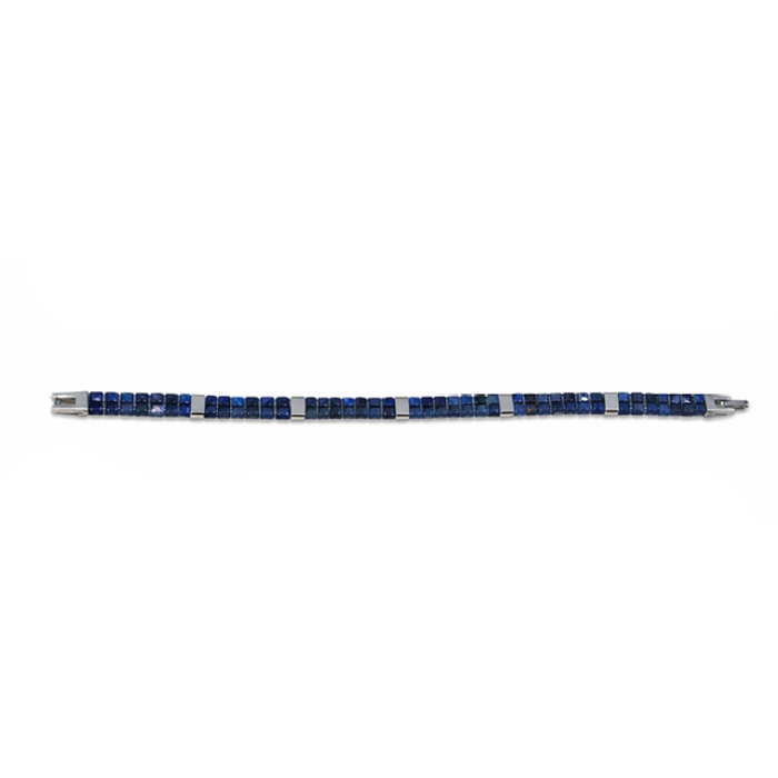 TwinAxis Faceted Stone Bracelet – Stainless Steel Accents