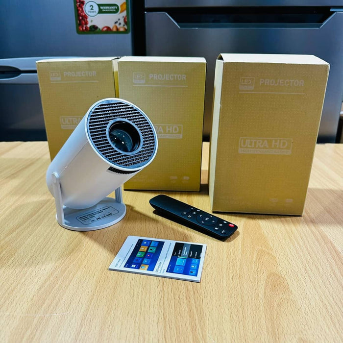 Ultra HD Smart Mini Projector with Remote & Stand