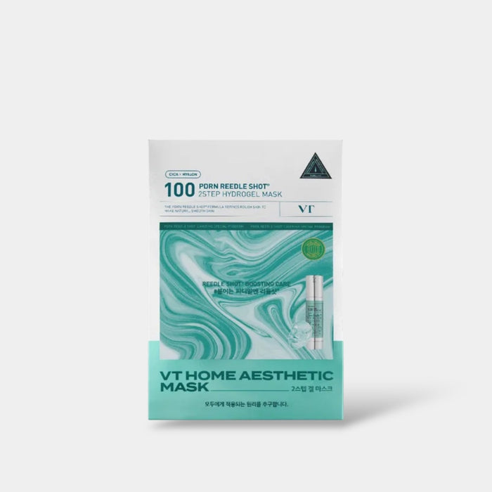 VT Cosmetics PDRN Reedle Shot 100 2Step Hydrogel Mask (1 Sheet) قناع هيدروجيل ريدل شوت ١٠٠ من في تي كوزماتيكس PDRN بخطوتين - Princess Cosmetics Qatar