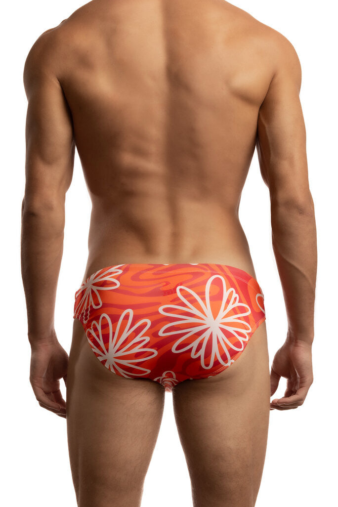 Jack Adams Waterman Swim Brief in groovy flower - red - sexy, premium, fun men's underwear and swimwear