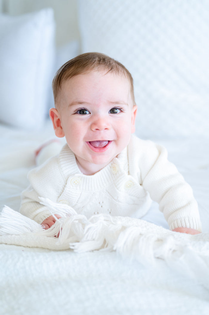 White Coming Home Cashmere Blend Outfit