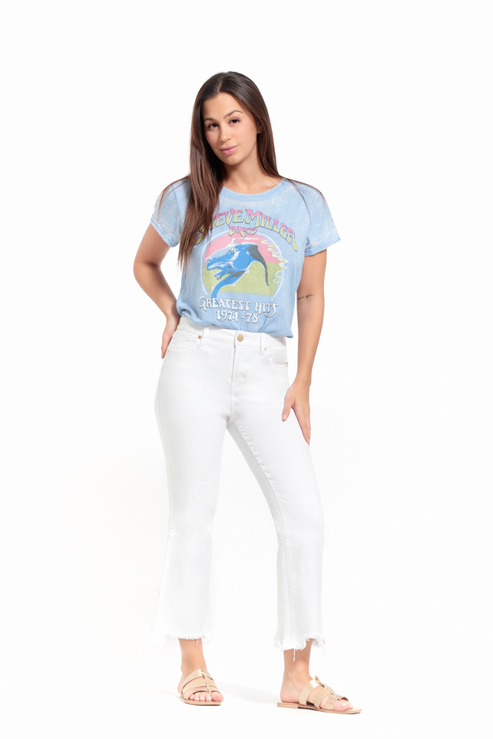 White Demi Boot Jean with Sharkbite Hem-1822 Denim