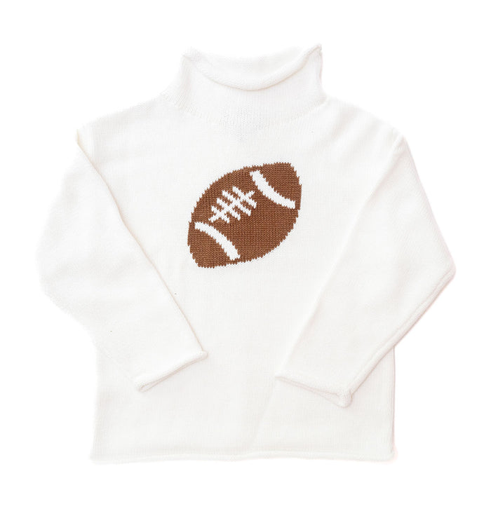 White Football Sweater for Kids