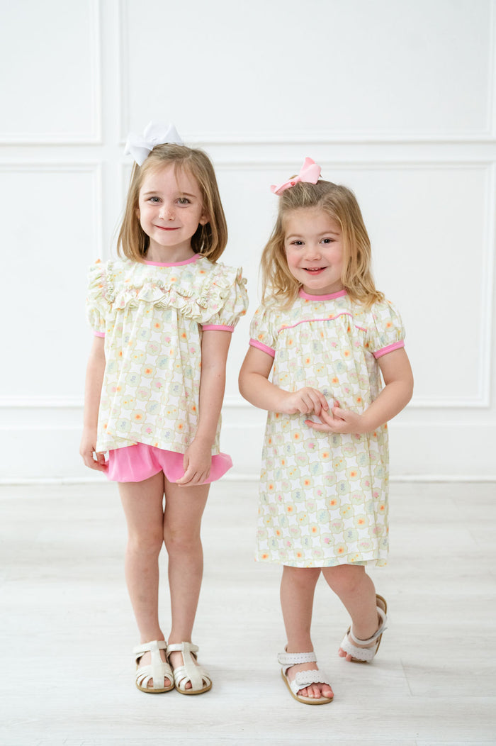 Whether she's running around outside or enjoying a day with friends, the Pima Wildflower Bloomer Set is the perfect balance of comfort and cuteness.