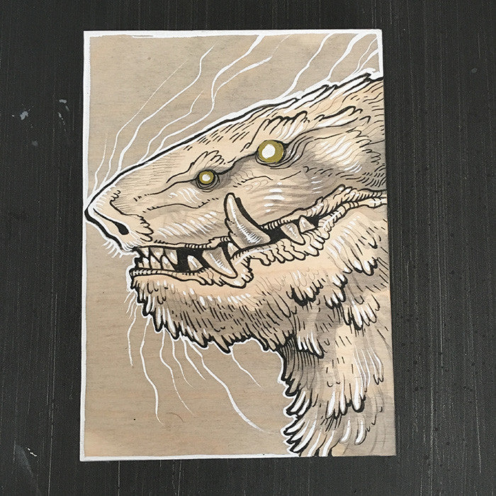 WOOD BLOCK MONSTER PAINTINGS