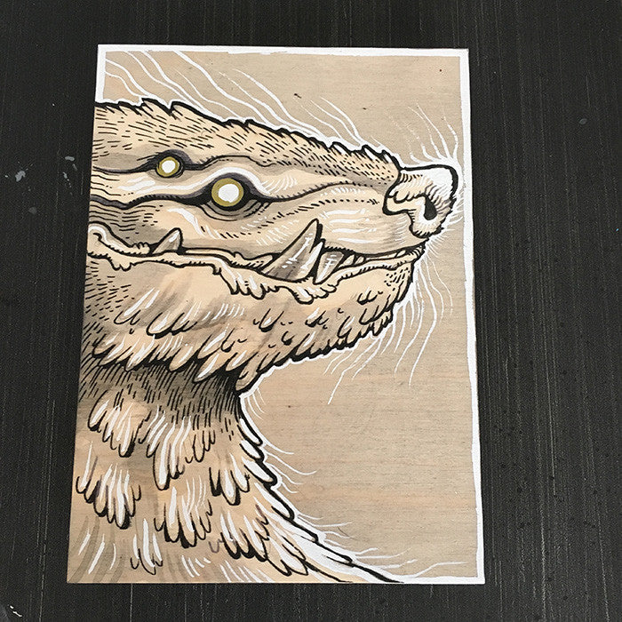 WOOD BLOCK MONSTER PAINTINGS