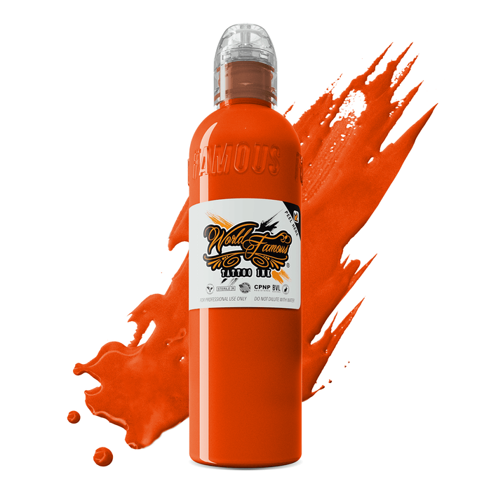 World Famous Straight Orange Tattoo Ink, Reliable Vibrant Orange, Vegan Friendly - SD Cosmetics Care